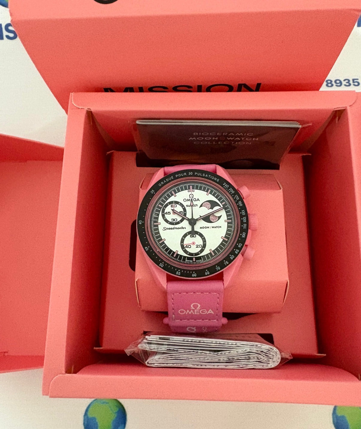Swatch x Omega Mission to The Pink Moonphase