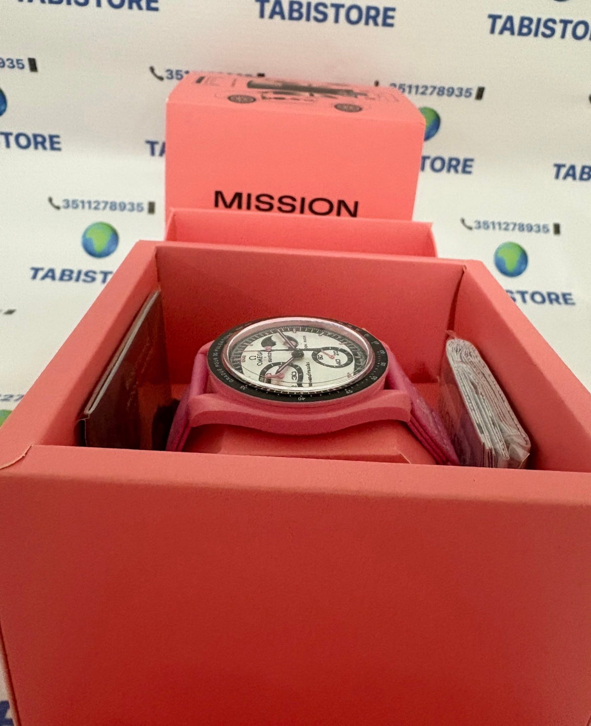 Swatch x Omega Mission to The Pink Moonphase