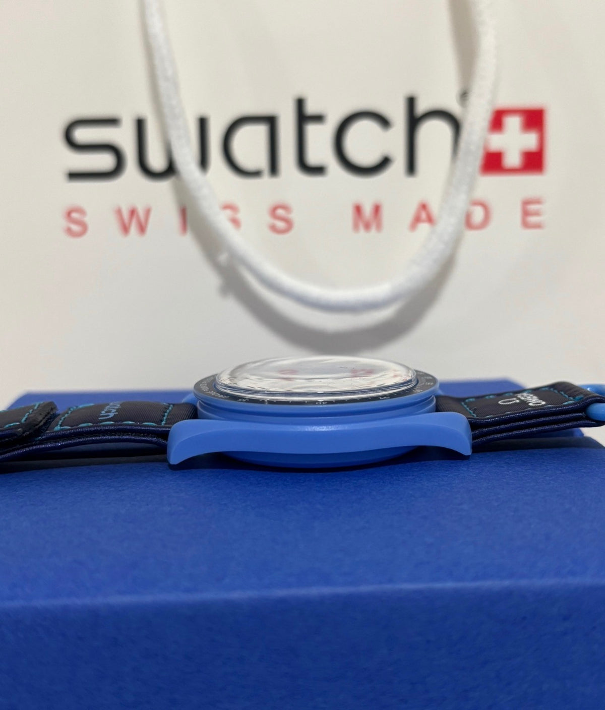 Swatch x Omega Mission to  “Super Blu” Moonphase