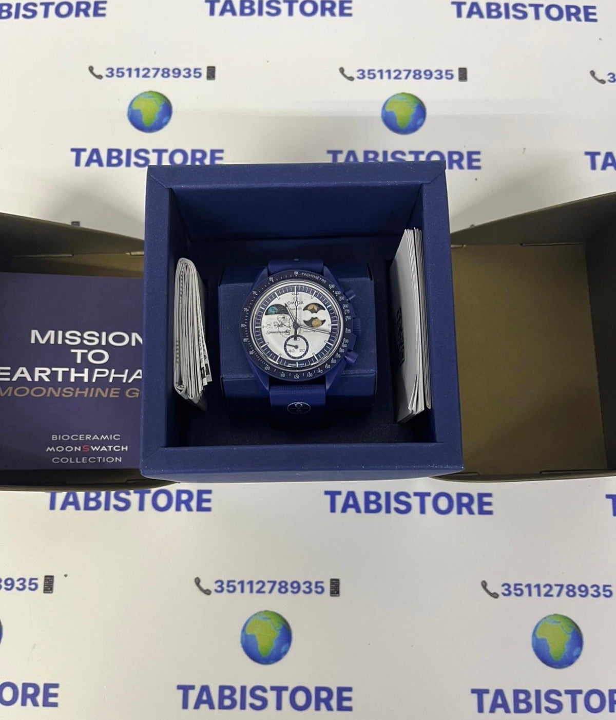 Swatch x Omega Mission to Earthphase "Moonshine Gold blu"