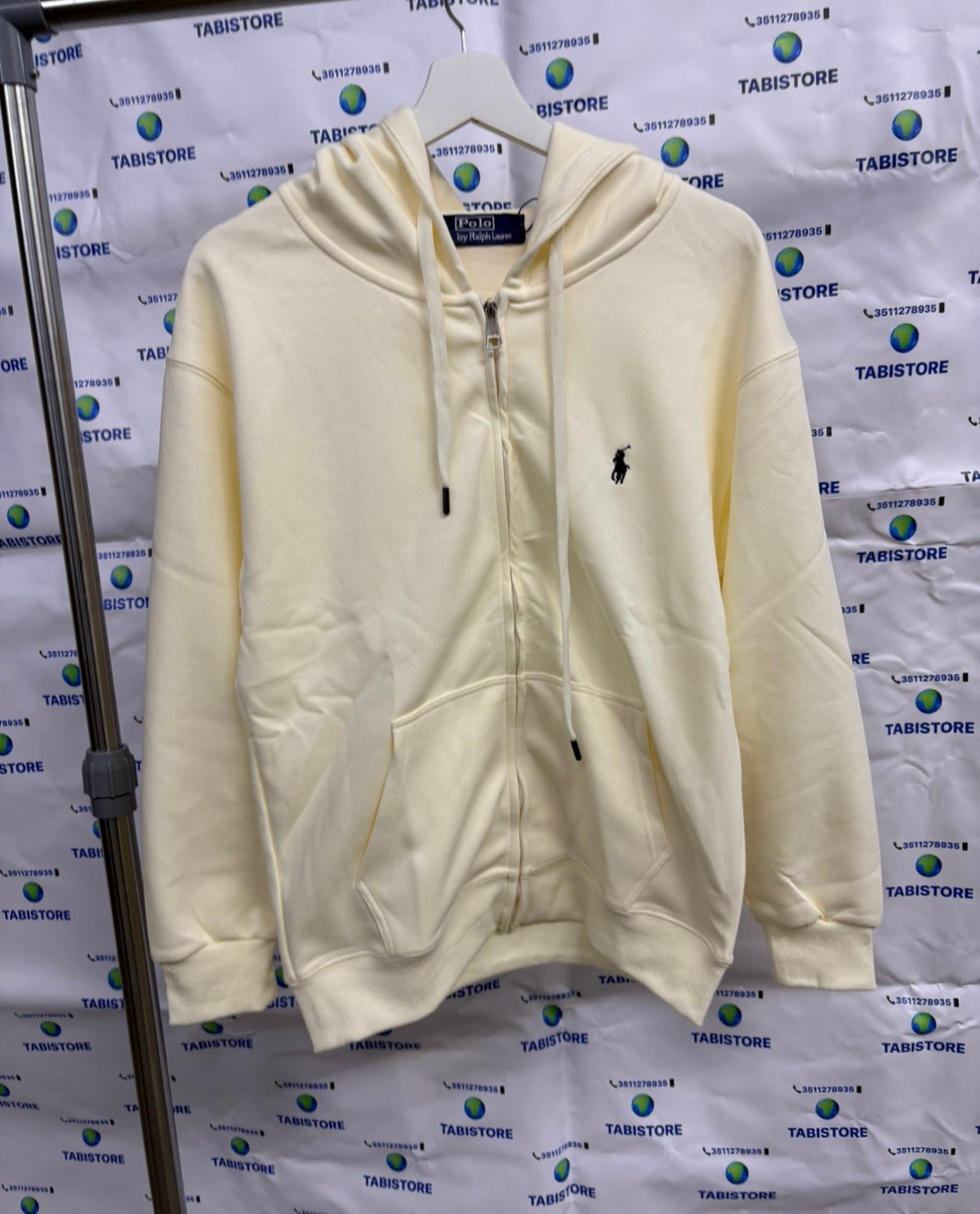 Ralph Lauren felpa zip panna
