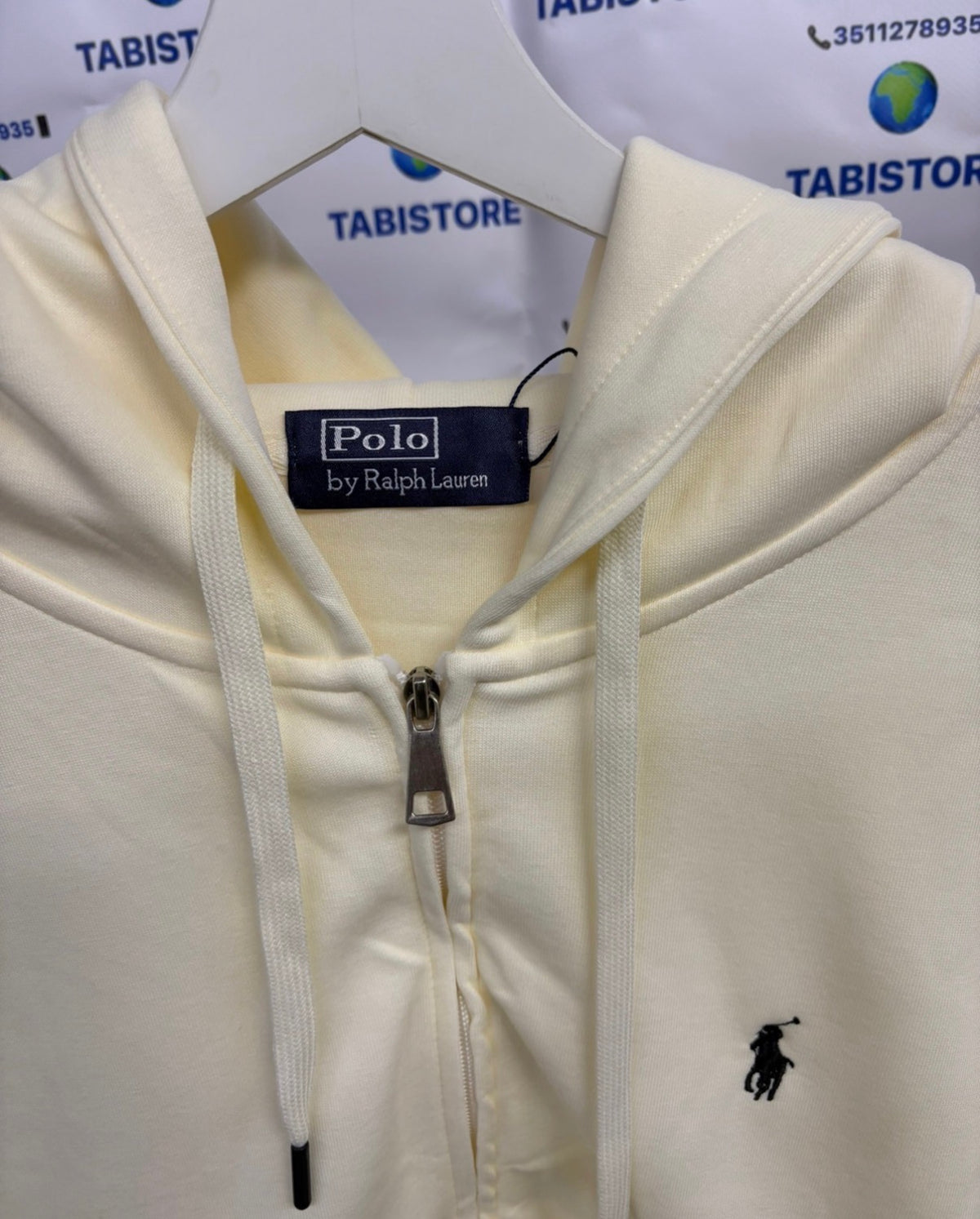 Ralph Lauren felpa zip panna