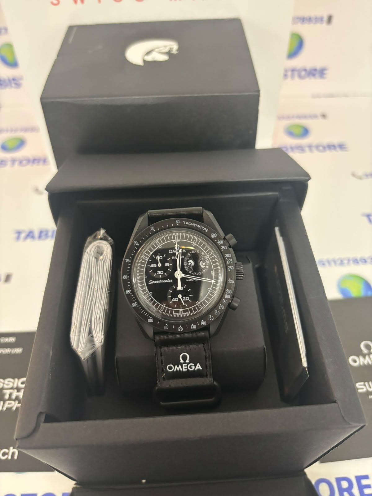 Swatch x Omega Mission to the Moonphase Black