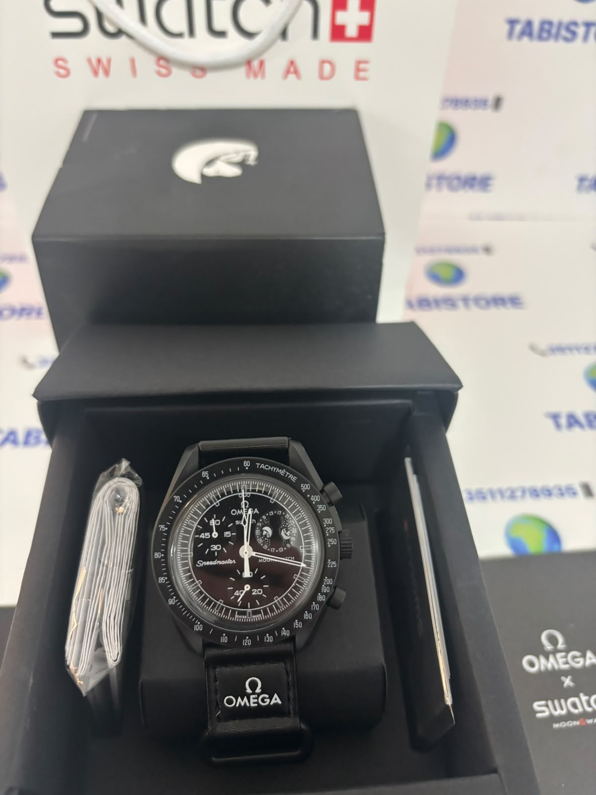 Swatch x Omega Mission to the Moonphase Black