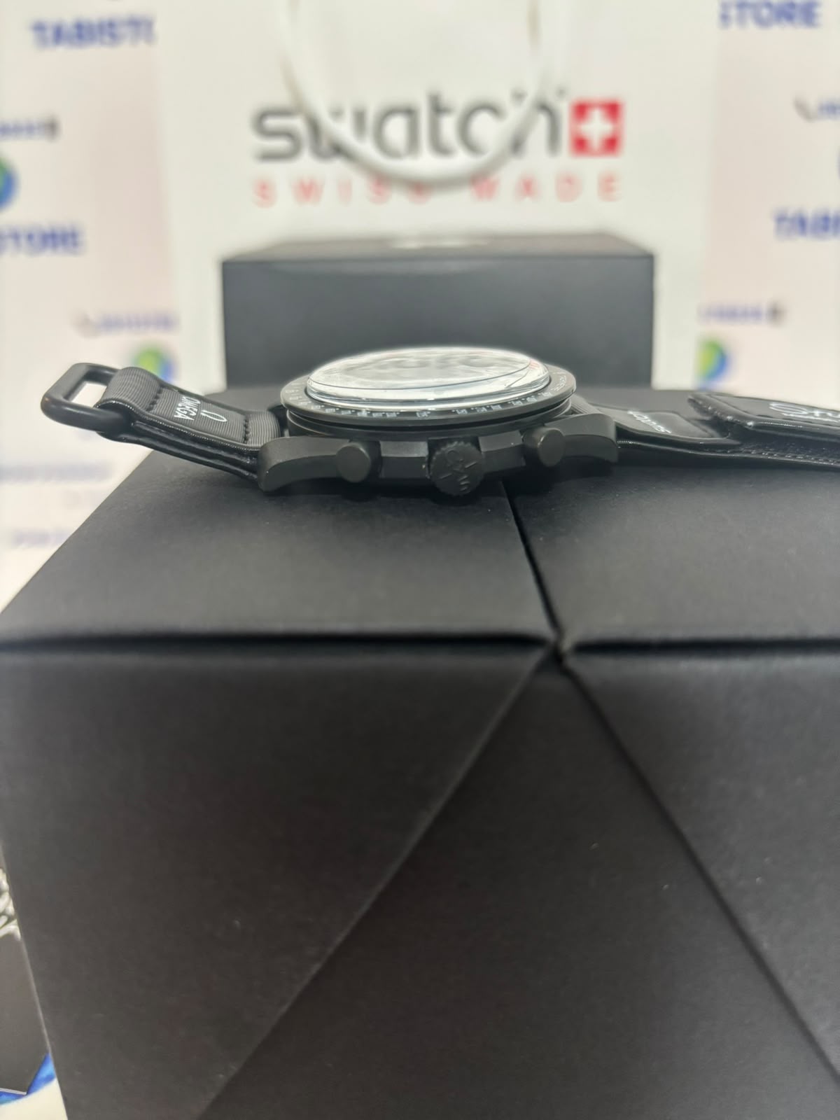 Swatch x Omega Mission to the Moonphase Black